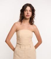 Top Tomara Que Caia em Sarja com Lastex - 2