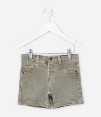 Bermuda Infantil em Jeans com Bolsos - Tam 1 a 4 anos