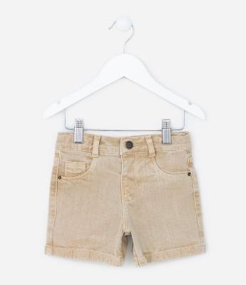Bermuda Infantil em Jeans com Bolsos - Tam 1 a 4 anos