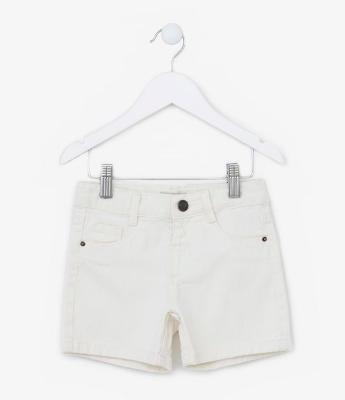 Bermuda Infantil em Jeans com Bolsos - Tam 1 a 4 anos