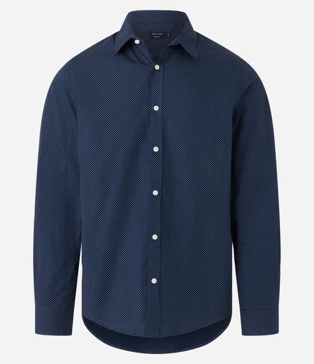 Camisa em Tricoline com Mini Poás Estampados - 1