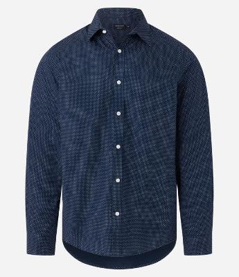 Camisa em Tricoline com Mini Poás Estampados