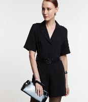 Macaquinho Alfaiatado com Cinto Fivela em PU - 1