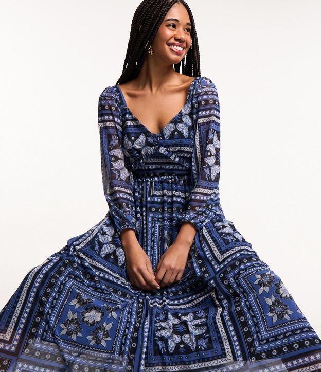 Vestido New Midi em Tule com Babadinhos no Busto e Cintura - 2