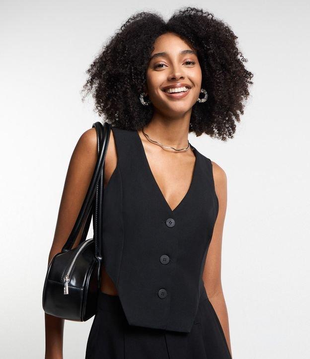 Colete Alfaiataria com Botões Frontais e Fivela nas Costas - 2