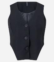 Colete Alfaiataria com Botões Frontais e Fivela nas Costas - 1