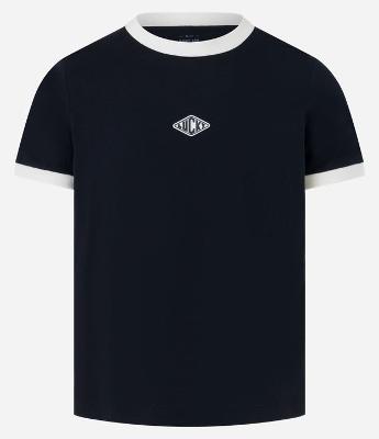 Camiseta Baby Tee em Algodão com Etiqueta Emborrachada