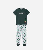 Pijama Infantil Longo em Algodão Estampa Minecraft - Tam 5 a 14 anos - 1