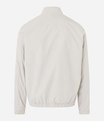 Jaqueta Bomber em Microfibra com Gola Alta