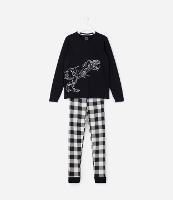 Pijama Infantil Longo em Algodão Estampa Dino - Tam 5 a 14 anos - 1