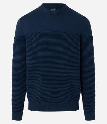 Suéter em Tricô com Textura em Nervuras