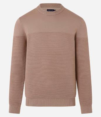 Suéter em Tricô com Textura em Nervuras