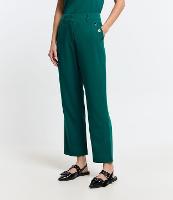 Calça Slim em Crepe com Detalhes de Ilhoses nos Bolsos - 1