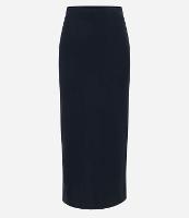 Saia Midi em Ribana com Cós Elástico e Textura Canelada - 1