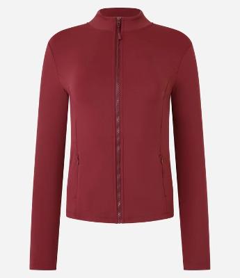 Jaqueta Esportiva em Microfibra com Bolsos e Golinha Alta