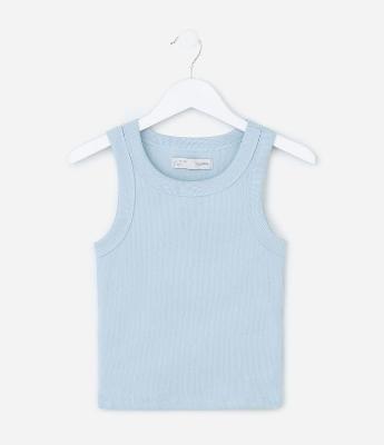 Regata Cropped Infantil em Ribana - Tam 5 a 14 Anos