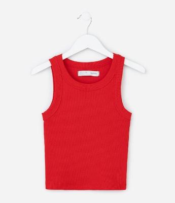 Regata Cropped Infantil em Ribana - Tam 5 a 14 Anos