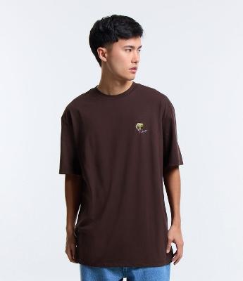 Camiseta Relaxed em Algodão com Estampa Bob Esponja