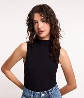 Blusa sem Manga em Ribana com Golinha Inteira - 1