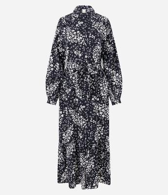 Vestido Chemise Longo em Viscolinho Floral