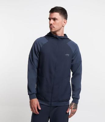 Blusão Esportiva em Helanca com Capuz e Lettering no Peito