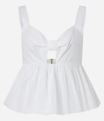 Blusa sem Manga em Tricoline com Zíper nas Costas e Babado na Barra