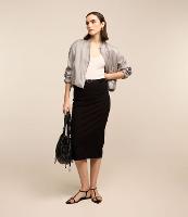 Saia Midi em Malha Interlock com Zíper nas Costas - 2