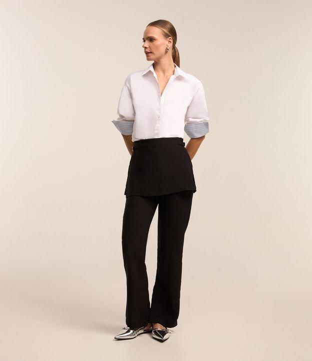 Calça Alfaiatada com Saia Sobreposta e Detalhe no Cós - 2