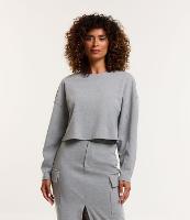 Blusa em Ponto Roma com Cava Deslocada e Padronagem Mescla - 2