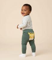 Conjunto Infantil em Suedine com Bordado de Girafinha - Tam RN a 18 meses - 2