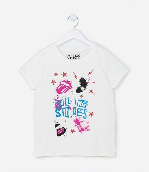Camiseta Infantil em Algodão com Estampa dos Rolling Stones - Tam 5 a 14 Anos - 1