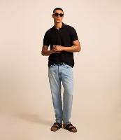 Camisa Polo com Gola Lapela sem Botão e Textura Canelada - 3