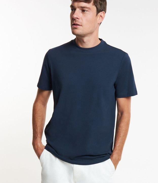 Camiseta Casual em Algodão com Textura Piquet - 2