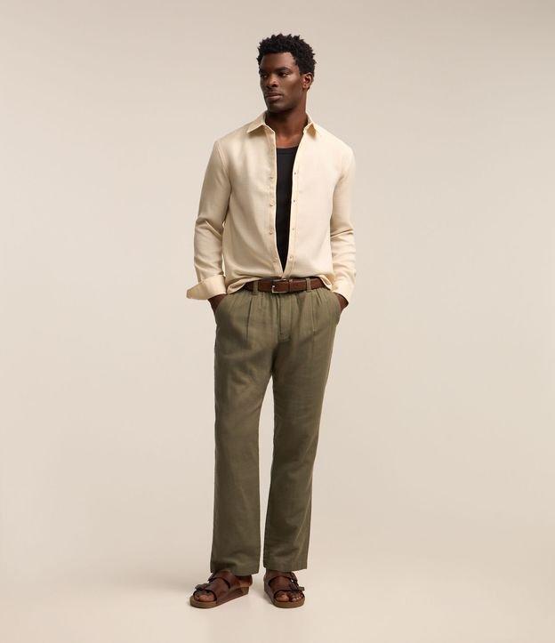 Calça Alfaiatada com Elástico no Cós e Bolsos - 2