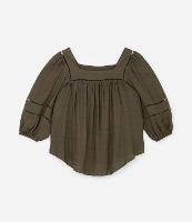 Blusa Manga 3/4 em Chalis com Entremeios Curve & Plus Size - 1