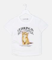 Blusa Infantil em Algodão com Franzido Lateral - Tam 5 a 14 Anos - 1