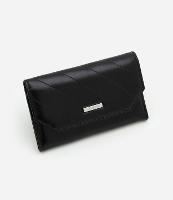 Carteira Envelope Média em Pu com Textura Matelassê - 1