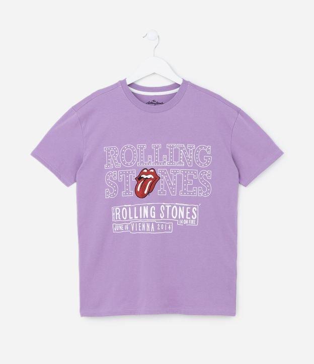 Camiseta Infantil com Lettering Rolling Stones com Brilhos - Tam 5 a 14 Anos - 1
