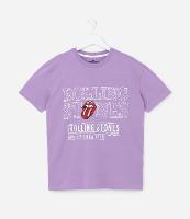 Camiseta Infantil com Lettering Rolling Stones com Brilhos - Tam 5 a 14 Anos - 1