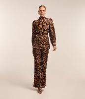 Calça Casual em Crepe com Cós Elástico e Estampa Oncinha - 2