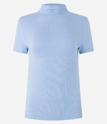 Blusa em Viscose Texturizada com Gola Alta