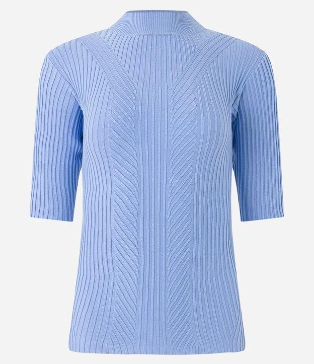 Blusa em Tricô Texturizado com Manga Curta - 2