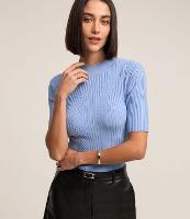 Blusa em Tricô Texturizado com Manga Curta - 3