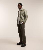 Jaqueta Trucker em PU com Bolsos Frontais Abotoados - 1