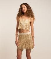 Top de Alça com Franjas de Paetês Metalizados - 2
