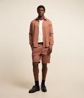 Bermuda Alfaiatada em Algodão com Passantes no Cós e Pregas - 3