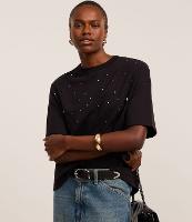 Blusa Boxy Oversized em Algodão com Pedrarias de Strass - 3