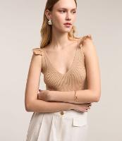 Body em Tricô Leve com Babado na Alça e Texturas - 1