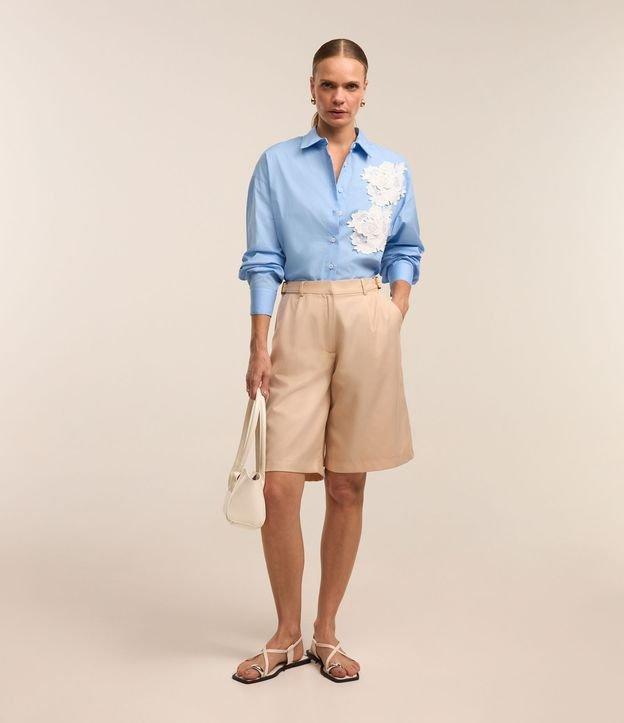 Bermuda Jorts Alfaiatada com Fivelas Laterais no Cós - 2