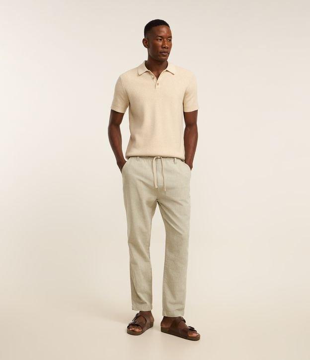 Calça Relaxed Oxford em Algodão - 5